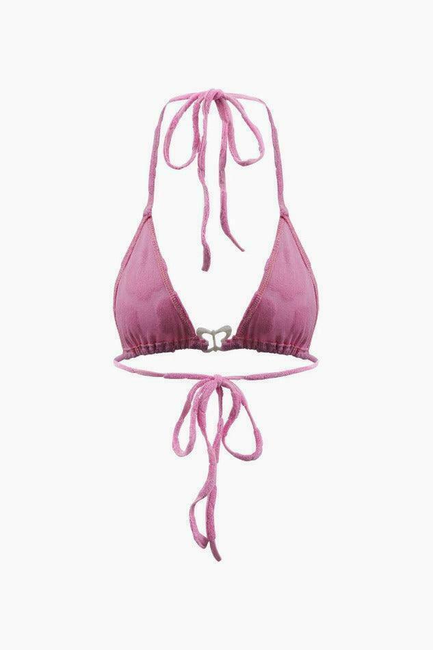 Floral Halter Bra Top & T-Shirt - Y2K Coquette Grunge Aesthetic Cute