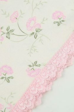 Floral Lace Edge Patchwork Camisole - Y2K Fashion Aesthetic Top for Women