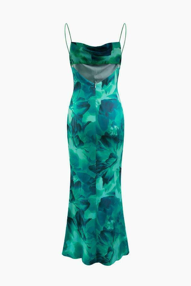 Floral Print Backless Maxi Dress: Y2K Fashion with Coquette Aesthetic & Grunge Vibes Floral Print Backless Maxi Dress: Y2K Fashion with Coquette Aesthetic & Grunge Vibes
