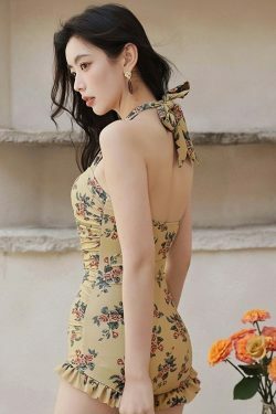 Floral Print Bikini Swimsuit Set with Matching Beach Skirt - Y2K Fashion Aesthetic