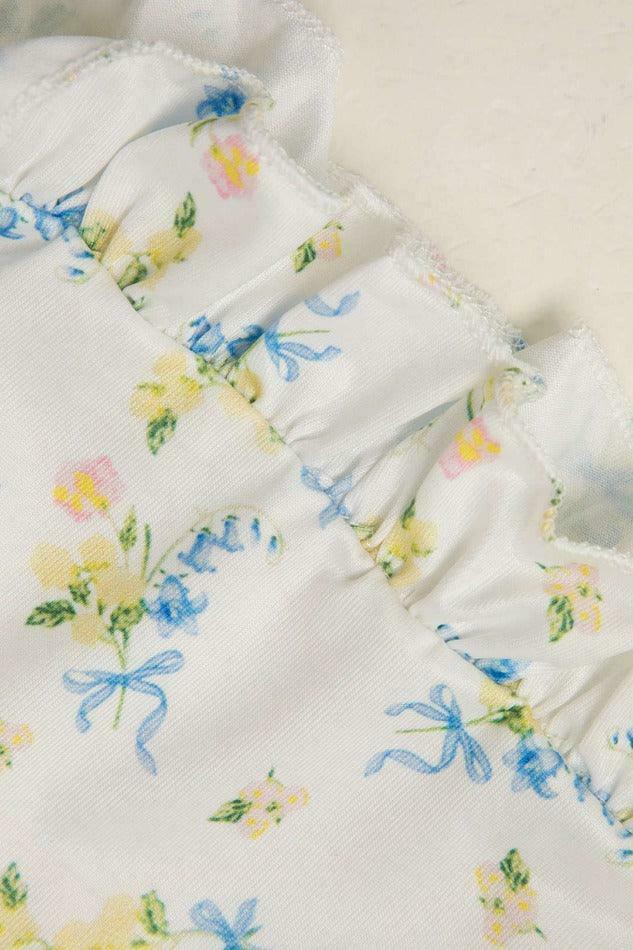 Floral Print Tie Strap Cami Top - Y2K Fashion Aesthetic for Women - Coquette Style Grunge Outfit