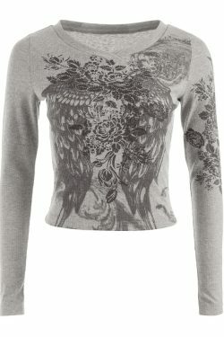 Floral Rhinestone Crop Top: Y2K Aesthetic Fashion with Coquette Style and Grunge Vibes