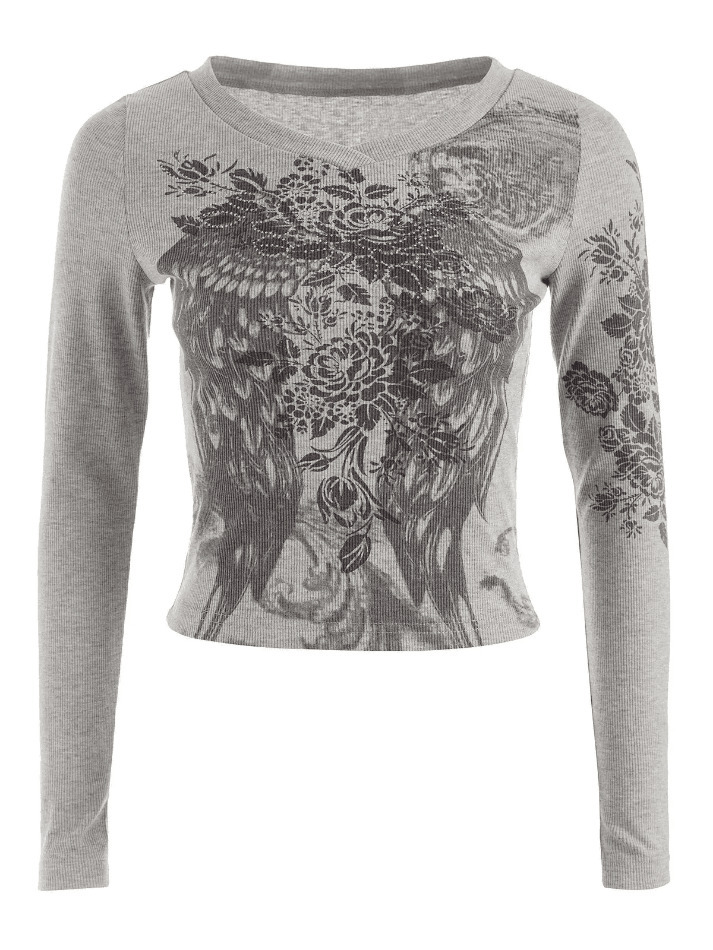 Floral Rhinestone Crop Top: Y2K Aesthetic Fashion with Coquette Style and Grunge Vibes Floral Rhinestone Crop Top: Y2K Aesthetic Fashion with Coquette Style and Grunge Vibes