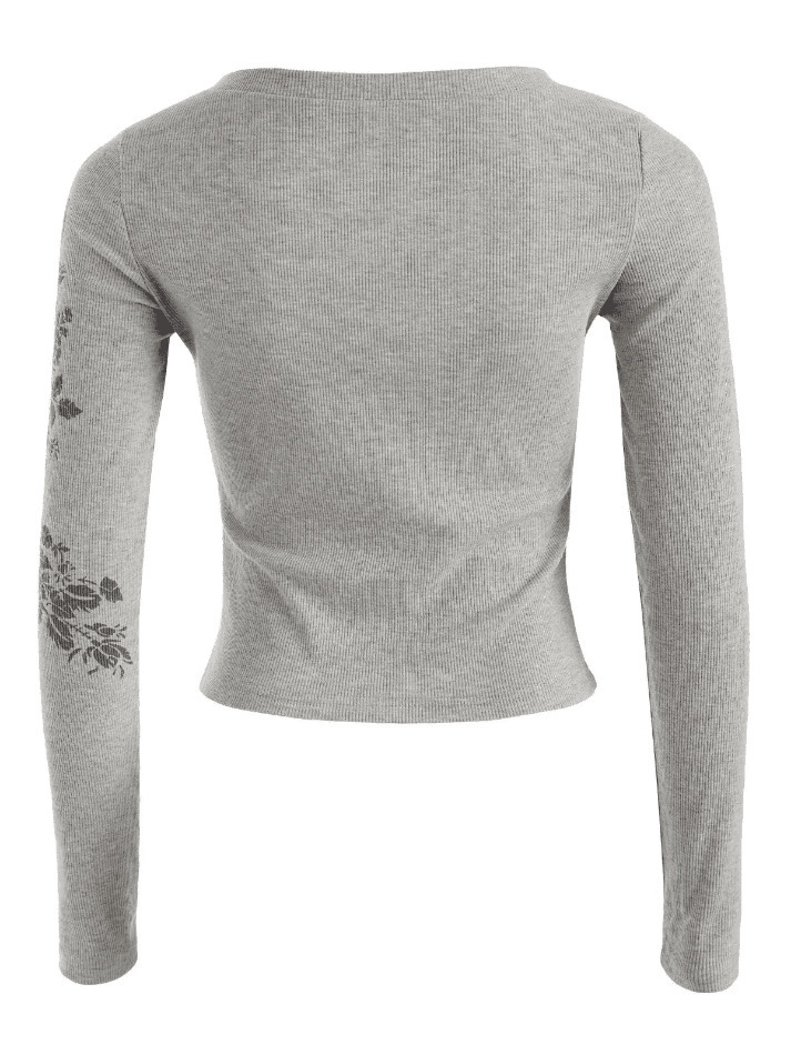 Floral Rhinestone Crop Top: Y2K Aesthetic Fashion with Coquette Style and Grunge Vibes Floral Rhinestone Crop Top: Y2K Aesthetic Fashion with Coquette Style and Grunge Vibes