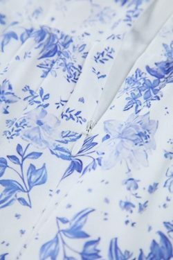 Floral Zippered Dress with Pockets - Y2K Fashion Statement Piece for Women