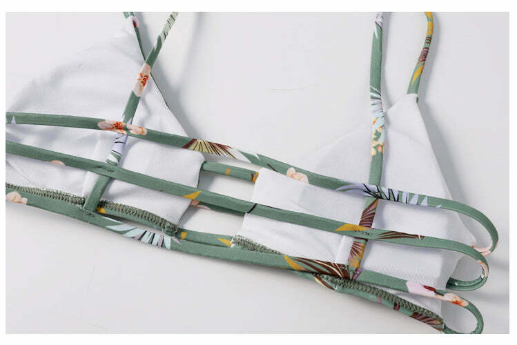 Flower Cutout Denim Cami Bikini Set - Y2K Fashion Swimwear with Coquette & Grunge Aesthetic Flower Cutout Denim Cami Bikini Set - Y2K Fashion Swimwear with Coquette & Grunge Aesthetic