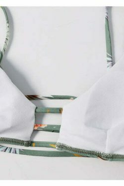 Flower Cutout Denim Cami Bikini Set - Y2K Fashion Swimwear with Coquette & Grunge Aesthetic