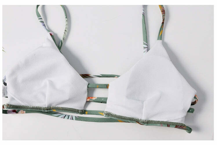 Flower Cutout Denim Cami Bikini Set - Y2K Fashion Swimwear with Coquette & Grunge Aesthetic Flower Cutout Denim Cami Bikini Set - Y2K Fashion Swimwear with Coquette & Grunge Aesthetic