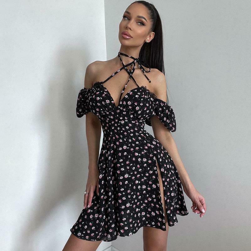 French Design Floral Backless Dress - Y2K Fashion Statement with Coquette Aesthetic & Grunge Style French Design Floral Backless Dress - Y2K Fashion Statement with Coquette Aesthetic & Grunge Style