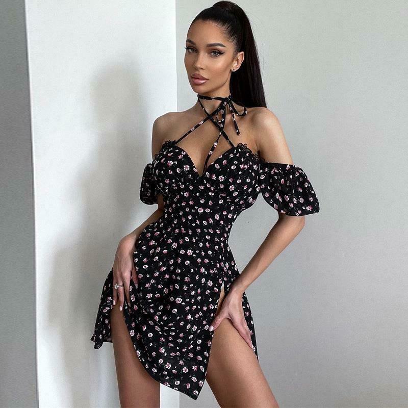 French Design Floral Backless Dress - Y2K Fashion Statement with Coquette Aesthetic & Grunge Style French Design Floral Backless Dress - Y2K Fashion Statement with Coquette Aesthetic & Grunge Style