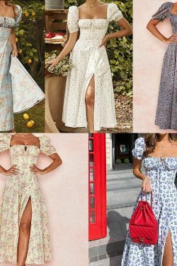 French Floral Backless Midi Dress - Coquette Aesthetic for Women - Y2K Fashion Statement