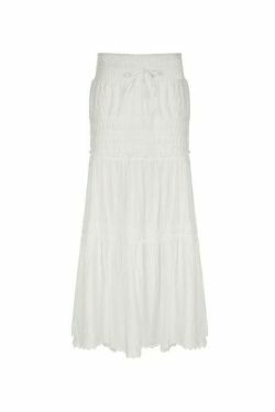 French Lace Splice Drawstring Maxi Skirt - Elegant Y2K Fashion with Coquette Aesthetic