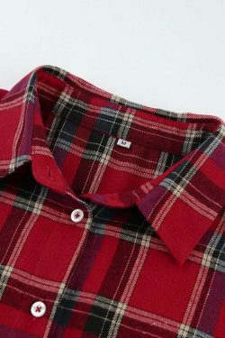 Gingham Gala Checks Shirt - Vintage Y2K Coquette Grunge Aesthetic
