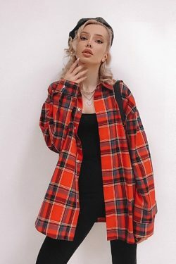 Gingham Gala Checks Shirt - Vintage Y2K Coquette Grunge Aesthetic