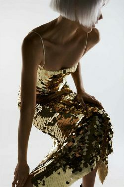 Glittering Tube Top Gold Backless Maxi Dress - Y2K Fashion Statement for Women