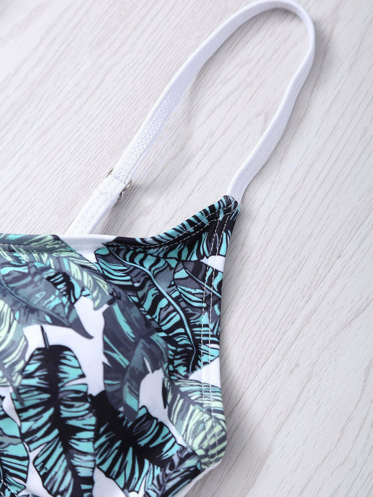 Gothic Aesthetic Hollow Out Leaves Print Bikini Set Gothic Aesthetic Hollow Out Leaves Print Bikini Set