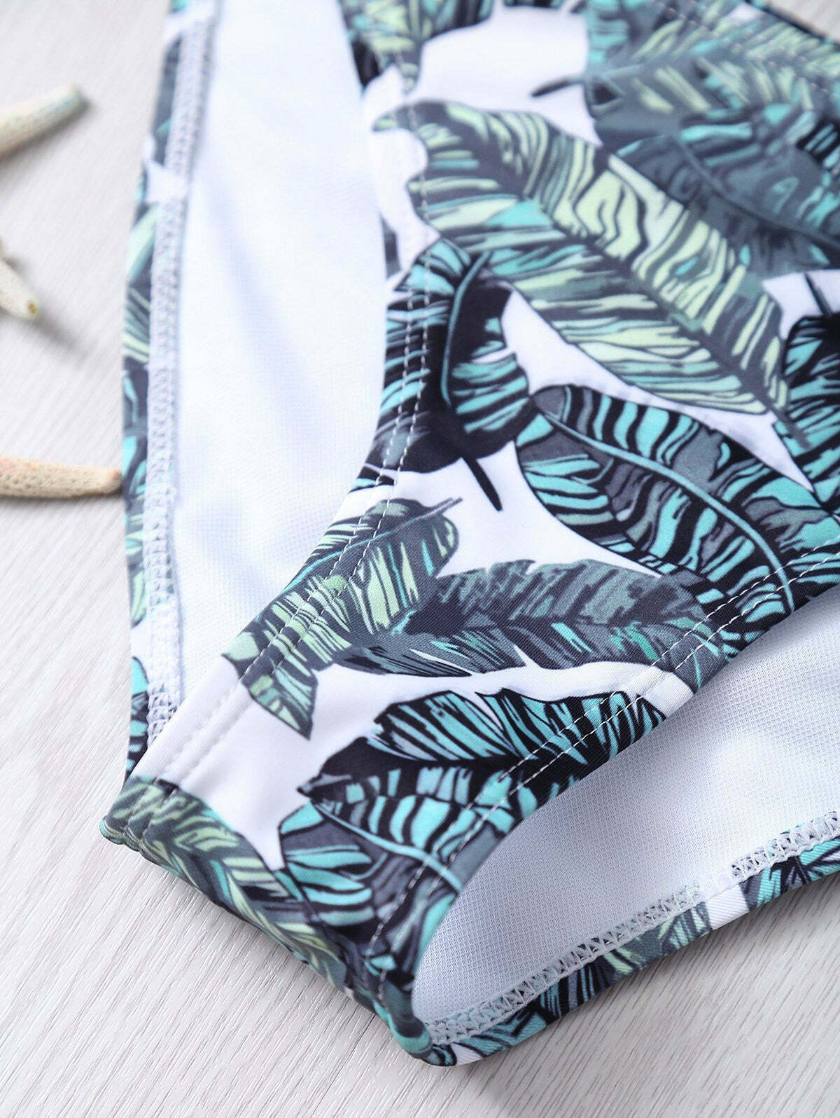 Gothic Aesthetic Hollow Out Leaves Print Bikini Set Gothic Aesthetic Hollow Out Leaves Print Bikini Set