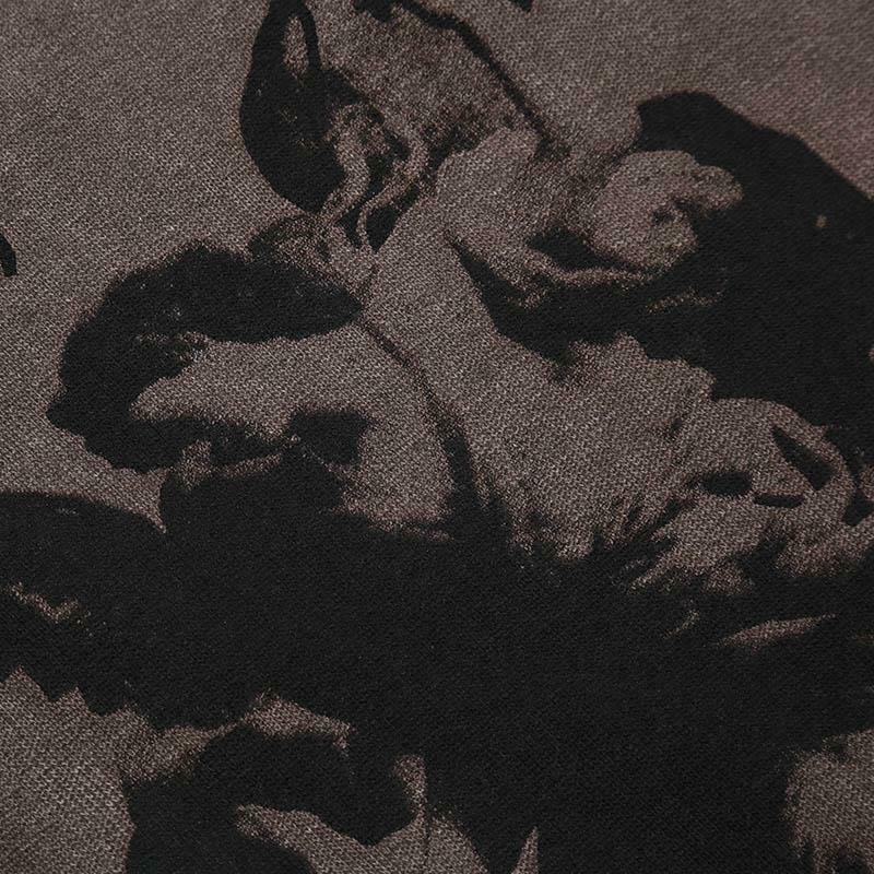 Gothic Angel Zip Up Hoodie in Garment-Dyed Y2K Aesthetic - Coquette Style with Grunge Vibes Gothic Angel Zip Up Hoodie in Garment-Dyed Y2K Aesthetic - Coquette Style with Grunge Vibes