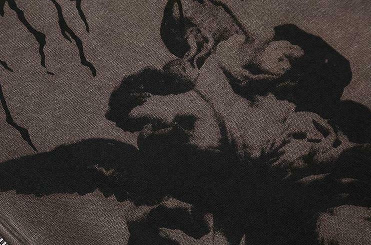 Gothic Angel Zip Up Hoodie in Garment-Dyed Y2K Aesthetic - Coquette Style with Grunge Vibes Gothic Angel Zip Up Hoodie in Garment-Dyed Y2K Aesthetic - Coquette Style with Grunge Vibes