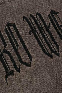 Gothic Angel Zip Up Hoodie in Garment-Dyed Y2K Aesthetic - Coquette Style with Grunge Vibes