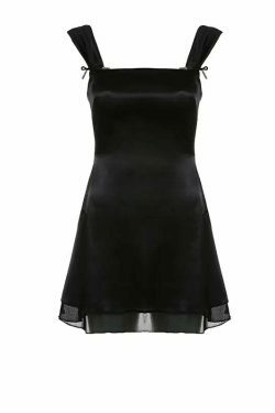 Gothic Elegance Mini Dress: Y2K Fashion with Coquette Aesthetic & Grunge Style