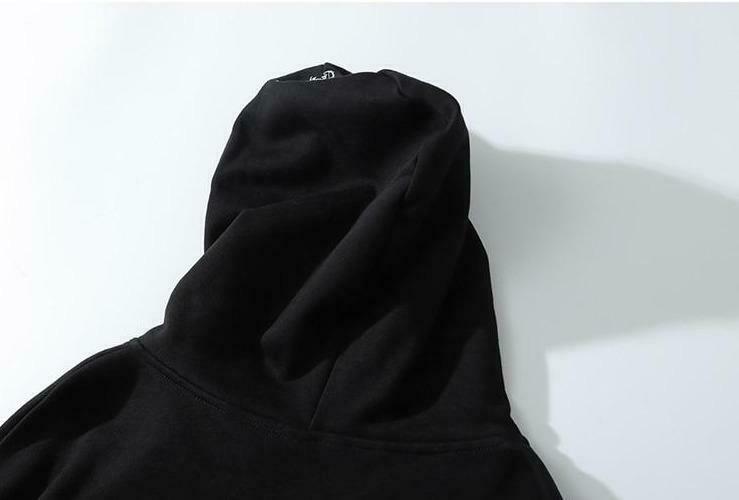 Gothic Print Full Zip Hoodie - Y2K Aesthetic Coquette Style - Grunge Fashion Statement Gothic Print Full Zip Hoodie - Y2K Aesthetic Coquette Style - Grunge Fashion Statement