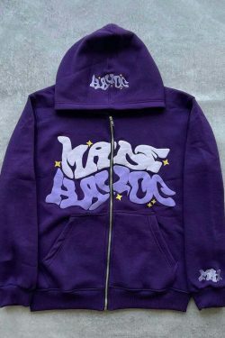 Graffiti Groove Urban Hoodie - Y2K Aesthetic Streetwear for Women