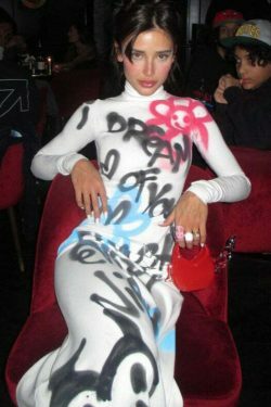 Graffiti Long Sleeve Maxi Dress: Coquette Aesthetic Cover-Up for Women's Y2K Fashion
