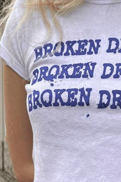 Grunge Aesthetic Broken Dreams Y2K Crop Top - Coquette Style Cargo Skirt Fashion