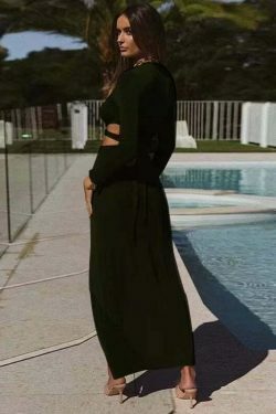 Grunge Aesthetic Cargo Skirt Set with Coquette Style - Modish Maven Collection