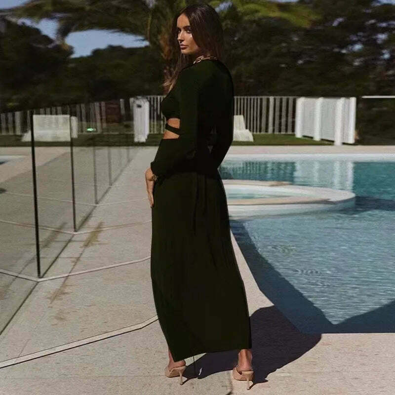 Grunge Aesthetic Cargo Skirt Set with Coquette Style - Modish Maven Collection