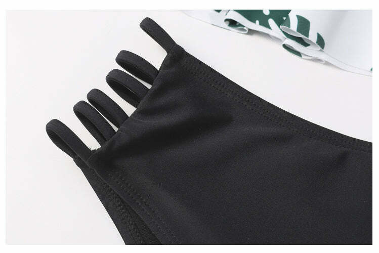 Grunge Aesthetic Cut Out Leaf Bikini Set - Y2K Fashion Swimwear Grunge Aesthetic Cut Out Leaf Bikini Set - Y2K Fashion Swimwear