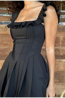 Grunge Aesthetic Deep Dive Diva Corset Mini Dress - Y2K Fashion Statement Piece