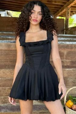Grunge Aesthetic Deep Dive Diva Corset Mini Dress - Y2K Fashion Statement Piece