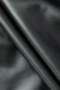 Grunge Aesthetic Faux Leather Halter Top with Coquette Style - Y2K Fashion Statement