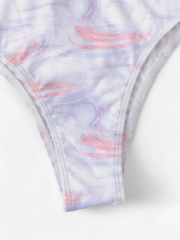 Grunge Aesthetic Goldfish Print Bandeau Bikini Set - Y2K Fashion Swimwear Grunge Aesthetic Goldfish Print Bandeau Bikini Set - Y2K Fashion Swimwear