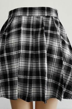 Harajuku Gothic Plaid Skirt - Y2K Fashion with Coquette Aesthetic