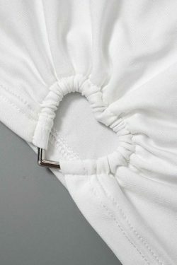 Heart Cutout Crop Tee: Y2K Fashion Aesthetic Top - Coquette & Grunge Style