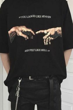Heaven And Hell Y2K Aesthetic T-Shirt - Coquette Style Grunge Fashion Women's Top