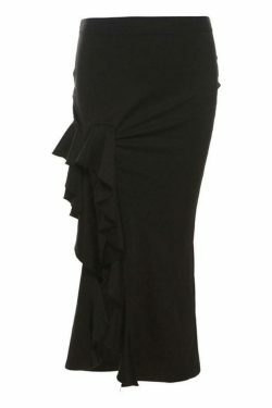 High Waist Irregular Split Goth Skirt - Y2K Fashion Statement Piece for Edgy Style Enthusiasts