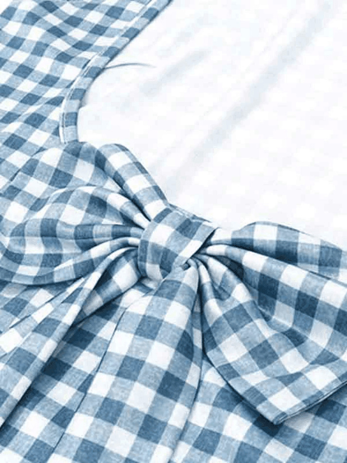 Houndstooth Print Bow Slim Tank Top - Y2K Fashion Coquette Aesthetic Grunge Style Cute Tops Houndstooth Print Bow Slim Tank Top - Y2K Fashion Coquette Aesthetic Grunge Style Cute Tops