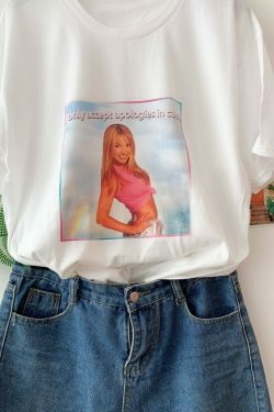 I Only Accept Apologies In Cash Y2K Aesthetic T-Shirt - Women's Fashion Statement