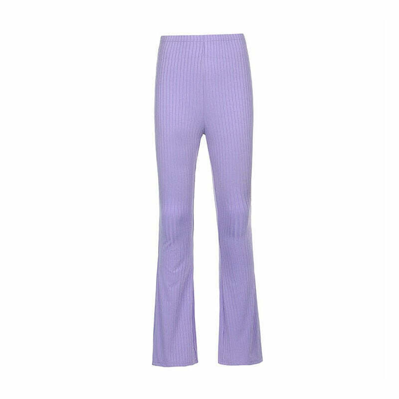I Purple U' Aesthetic Flared Bottom Pants - Y2K Fashion Statement for Women I Purple U' Aesthetic Flared Bottom Pants - Y2K Fashion Statement for Women