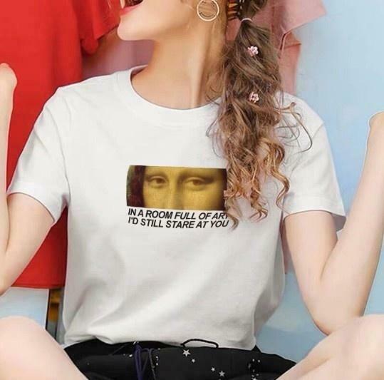 In a Room Full of Art, I'd Still Stare at You - Y2K Aesthetic T-Shirt In a Room Full of Art, I'd Still Stare at You - Y2K Aesthetic T-Shirt