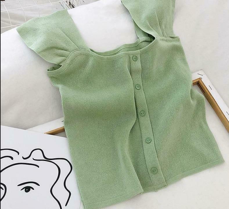 Indie Aesthetic Buttoned Crop Top for Y2K Fashion - Coquette & Grunge Style Indie Aesthetic Buttoned Crop Top for Y2K Fashion - Coquette & Grunge Style