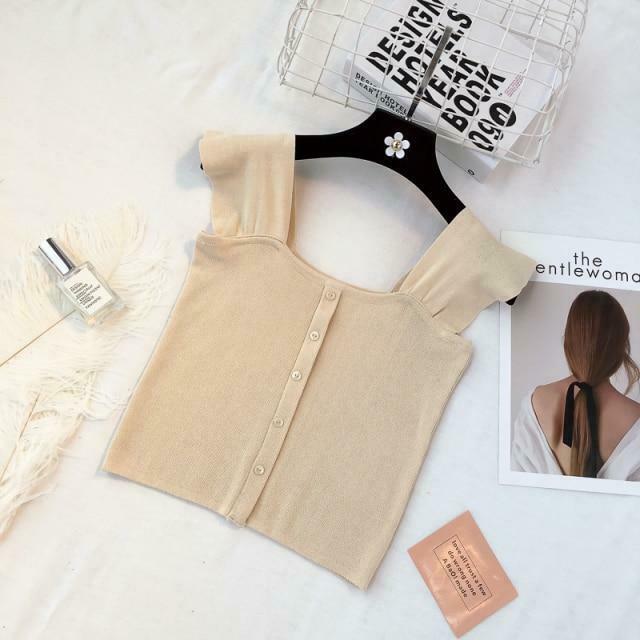 Indie Aesthetic Buttoned Crop Top for Y2K Fashion - Coquette & Grunge Style Indie Aesthetic Buttoned Crop Top for Y2K Fashion - Coquette & Grunge Style