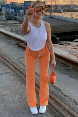 Indie Aesthetic High Waisted Pants for Y2K Fashion Enthusiasts