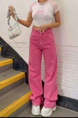 Indie Aesthetic High Waisted Pants for Y2K Fashion Enthusiasts