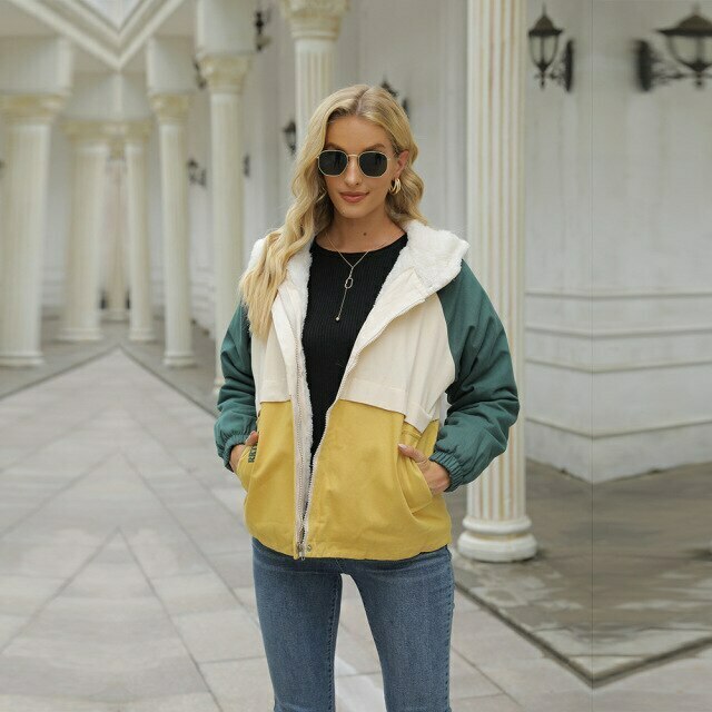 Indie Aesthetic Long Sleeve Color Block White Jacket - Y2K Fashion Grunge Style Coquette Outfit Indie Aesthetic Long Sleeve Color Block White Jacket - Y2K Fashion Grunge Style Coquette Outfit