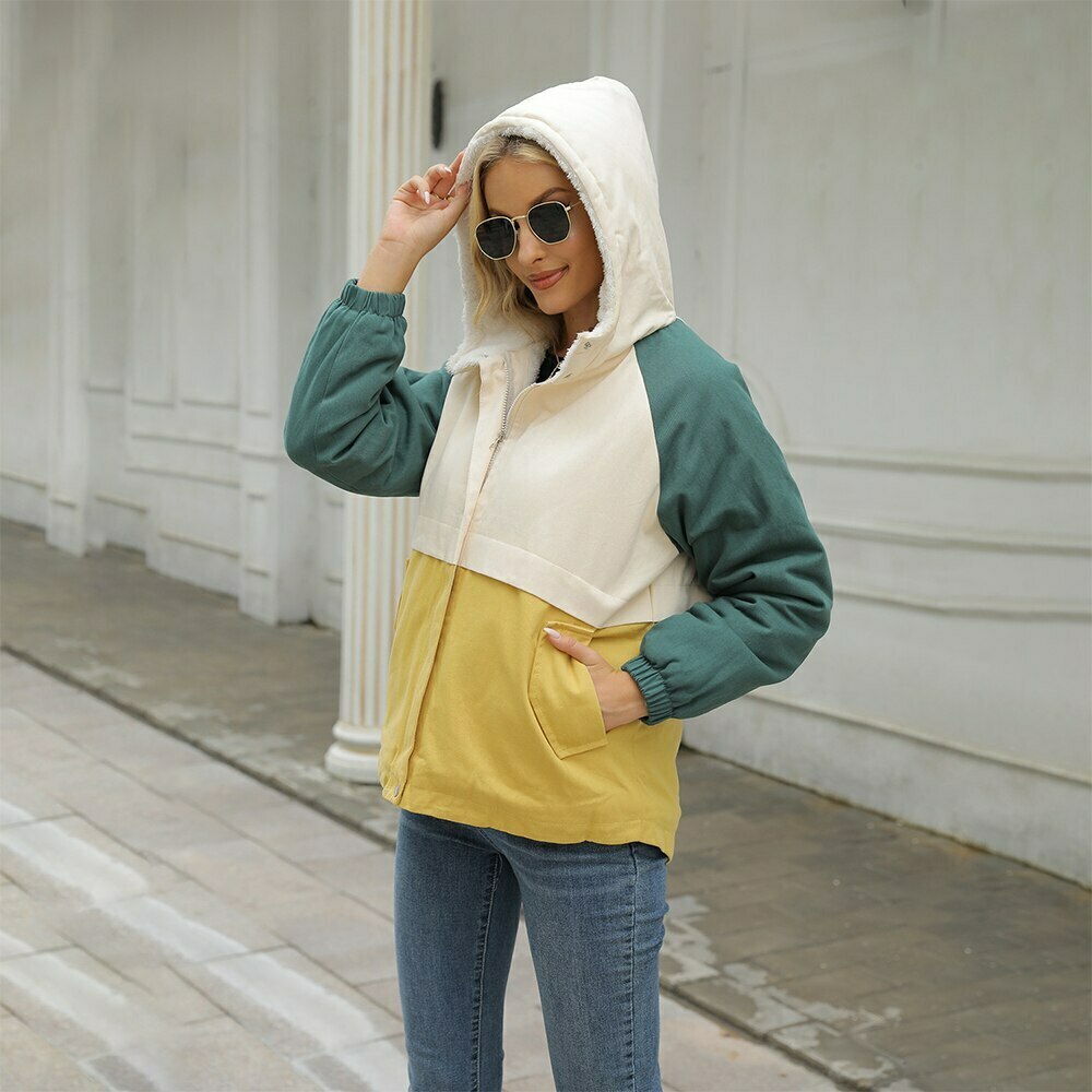 Indie Aesthetic Long Sleeve Color Block White Jacket - Y2K Fashion Grunge Style Coquette Outfit Indie Aesthetic Long Sleeve Color Block White Jacket - Y2K Fashion Grunge Style Coquette Outfit